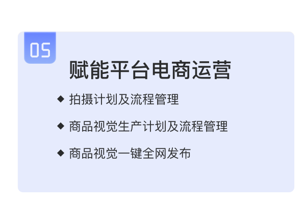拍摄计划及流程管理、商品视觉生产计划及流程管理、商品视觉一键全网发布